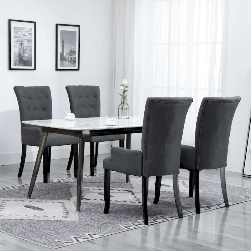 Dining Chairs with Armrests, Multicolor Fabric, Set of 1/2/4/6