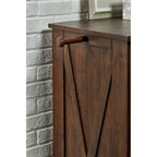 Rustic Solid Pine 4-Piece Storage Bedroom Set with USB Charging & Hidden Drawer