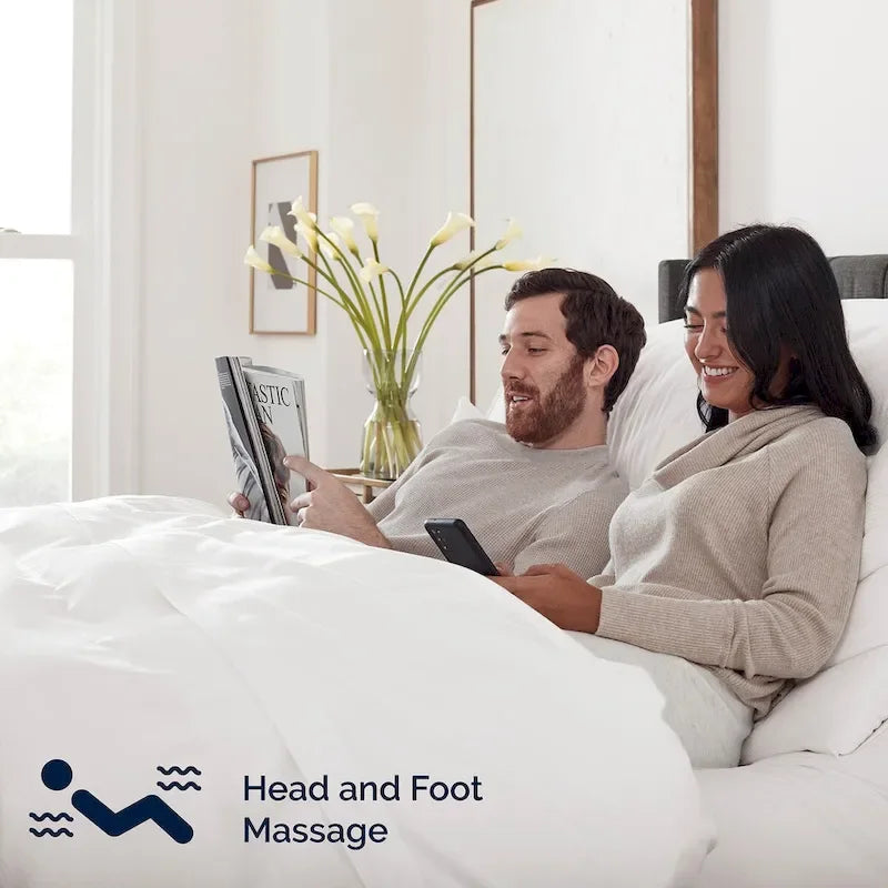 Premium Adjustable Massaging Bed Frame Base with Wireless Remote