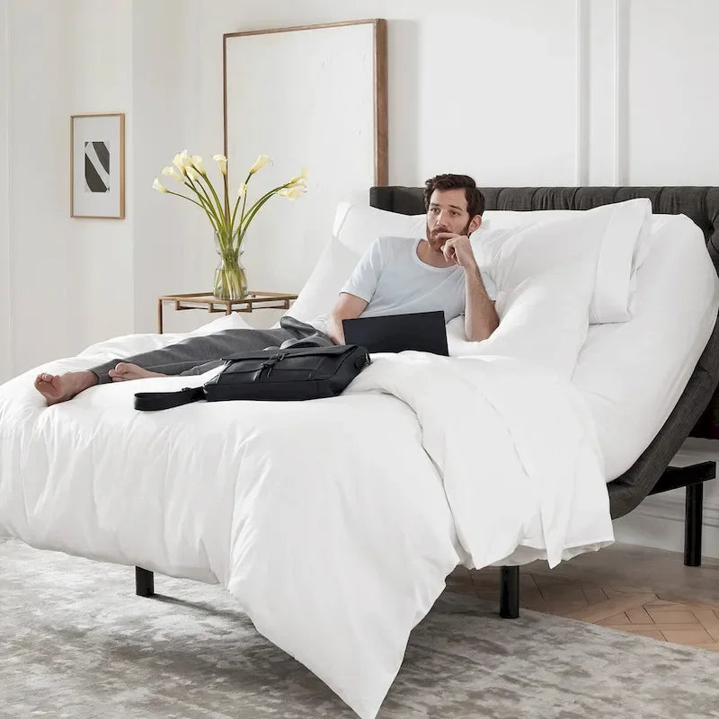 Premium Adjustable Massaging Bed Frame Base with Wireless Remote