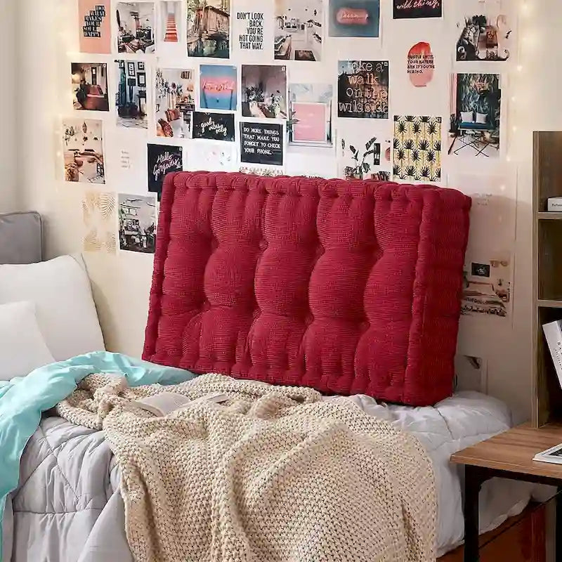 Ultra Thick Tufted Upholstered Headboard for College Dorm or Bedroom