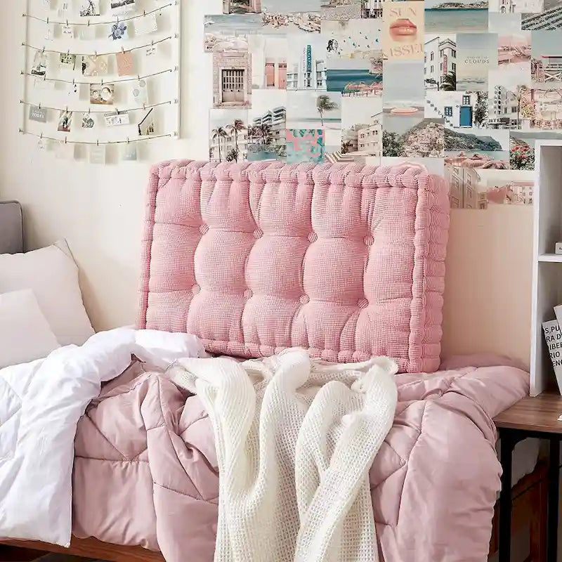 Ultra Thick Tufted Upholstered Headboard for College Dorm or Bedroom