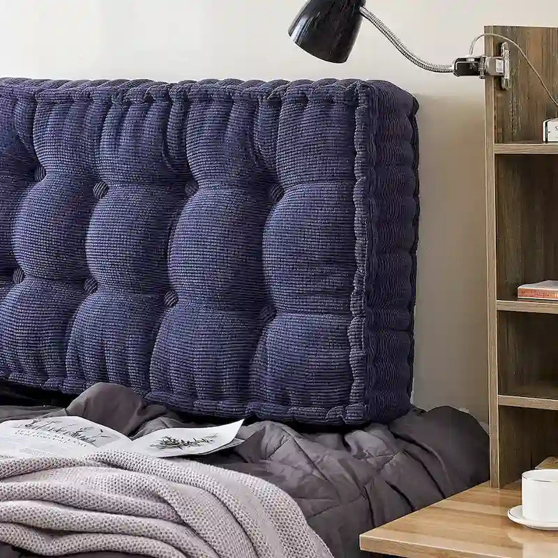 Ultra Thick Tufted Upholstered Headboard for College Dorm or Bedroom