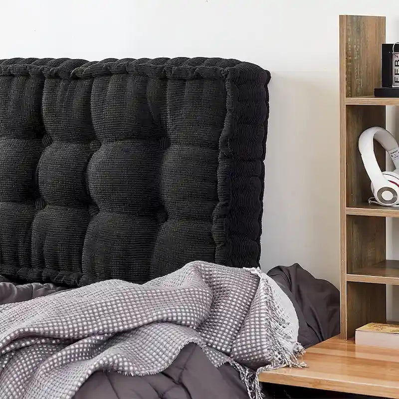 Ultra Thick Tufted Upholstered Headboard for College Dorm or Bedroom