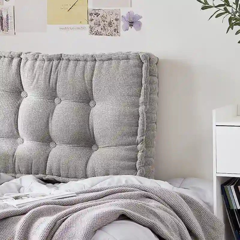 Ultra Thick Tufted Upholstered Headboard for College Dorm or Bedroom