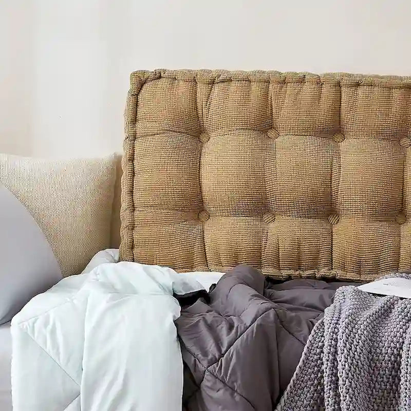 Ultra Thick Tufted Upholstered Headboard for College Dorm or Bedroom