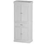 30-Pair Wooden Floor Shoe Cabinet with Double-Door and Storage Drawer