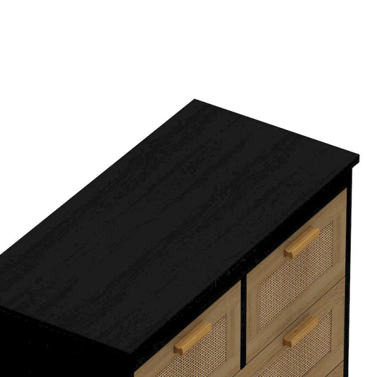 4 Drawers Rattan Cabinet,for Bedroom,Living Room,Dining Room