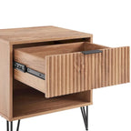 Modern 2-Piece Standard 3-Drawer Dresser and Nightstand Bedroom Set