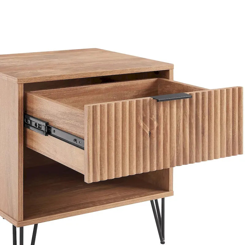 Modern 2-Piece Standard 3-Drawer Dresser and Nightstand Bedroom Set