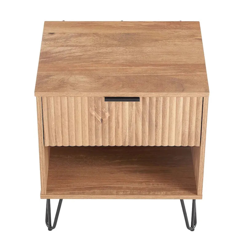Modern 2-Piece Standard 3-Drawer Dresser and Nightstand Bedroom Set