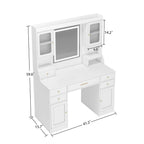 Makeup Vanity Dressing Table with Mirror, Drawers and Shelves