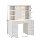 Makeup Vanity Dressing Table with Mirror, Drawers and Shelves