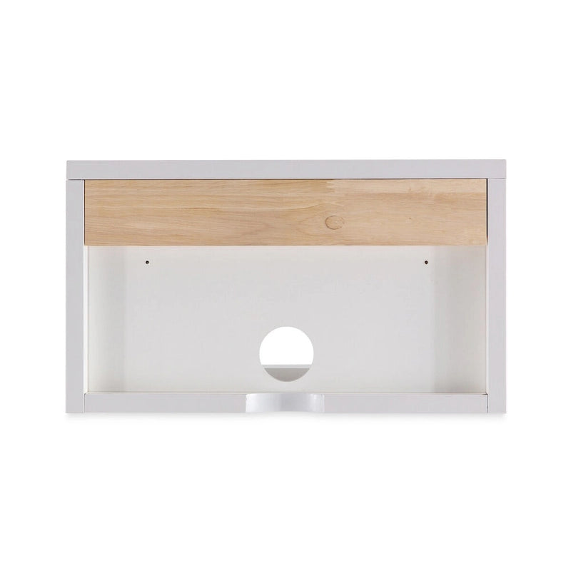 Floating Wall-Mounted Nightstand with Soft-Close Drawer & Cable Hole