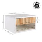 Floating Wall-Mounted Nightstand with Soft-Close Drawer & Cable Hole