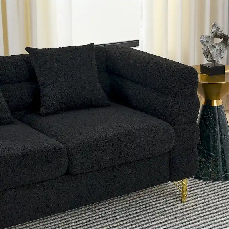 81.5" Oversized 5-Seater L-Shaped Sectional Corner Sofa with 3 Cushions