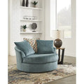 Oversized Swivel Accent Chair, 56W x 55D x 35H