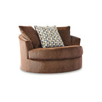 Oversized Swivel Accent Chair, 56W x 55D x 35H