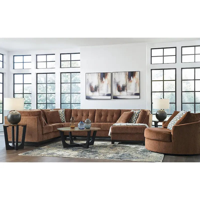 Oversized Swivel Accent Chair, 56W x 55D x 35H