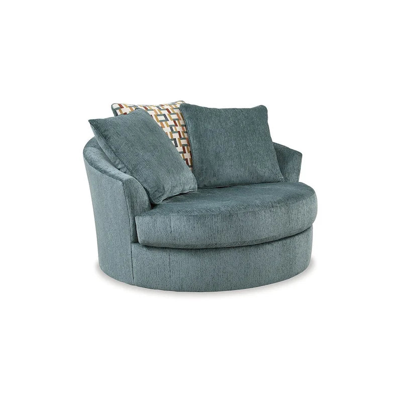 Oversized Swivel Accent Chair, 56W x 55D x 35H