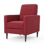 Mid-Century Modern Fabric Recliner Chair with Birch Legs