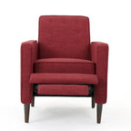 Mid-Century Modern Fabric Recliner Chair with Birch Legs