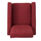Mid-Century Modern Fabric Recliner Chair with Birch Legs