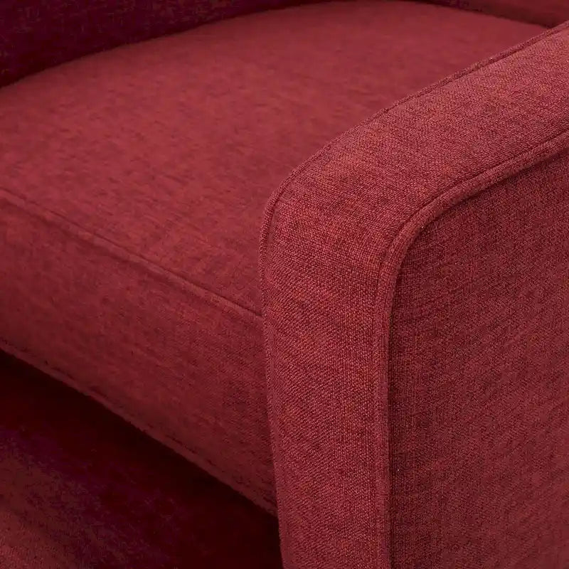Mid-Century Modern Fabric Recliner Chair with Birch Legs