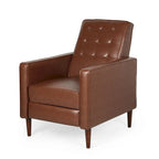 Mid-Century Modern Fabric Recliner Chair with Birch Legs