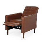 Mid-Century Modern Fabric Recliner Chair with Birch Legs