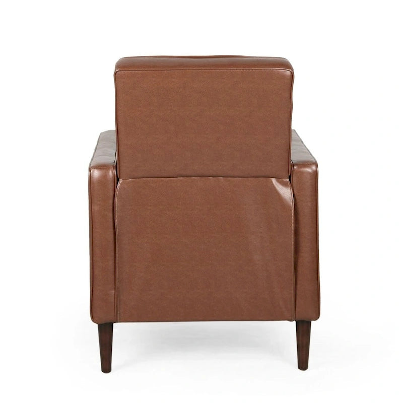 Mid-Century Modern Fabric Recliner Chair with Birch Legs