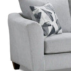 2-Piece Herringbone Silver Sofa and Loveseat Living Room Set