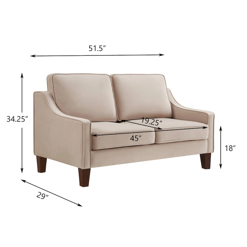 Modern Loveseat Sofa For Living Room