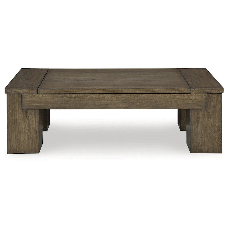 Brown Lift-Top Coffee Table, 54W x 28D x 18H, Contemporary Style