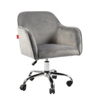 Swivel Vanity Chair with Wheels, Height Adjustable, Pink/Grey/White