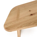 Modern Natural Oak Wood Coffee Table Set, Small & Large Free Form