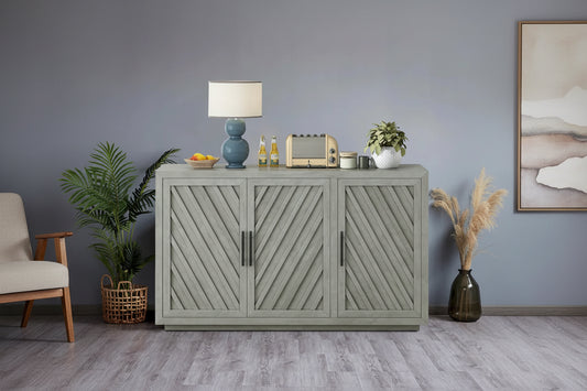 Classic Vintage Wooden Sideboard with Adjustable Internal Shelves