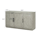 Classic Vintage Wooden Sideboard with Adjustable Internal Shelves