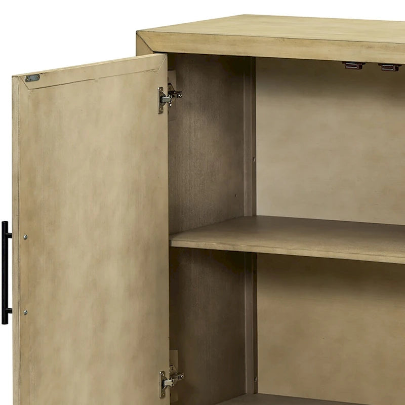 Classic Vintage Wooden Sideboard with Adjustable Internal Shelves