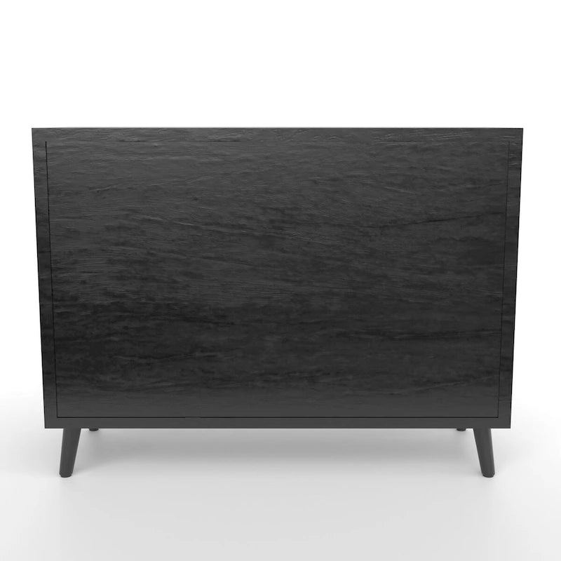 13-Drawer Solid Mango Wood Sideboard with Antique Brass Butterfly Pulls