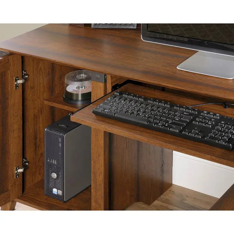 Corner Computer Desk with 3 Drawers, Storage Cabinet & Keyboard Shelf