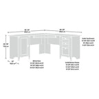 Corner Computer Desk with 3 Drawers, Storage Cabinet & Keyboard Shelf