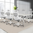 Office chair, comfortable swivel chair with high back, wheels, adjustable headrest
