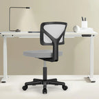 Comfy PU Leather Upholstered Office Chair, Home Desk Chair with Arms & Adjustable Swivel