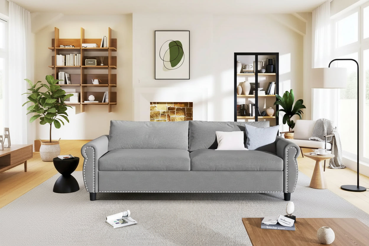 2-in-1 Sofa Bed Sleeper with Large Memory Mattress