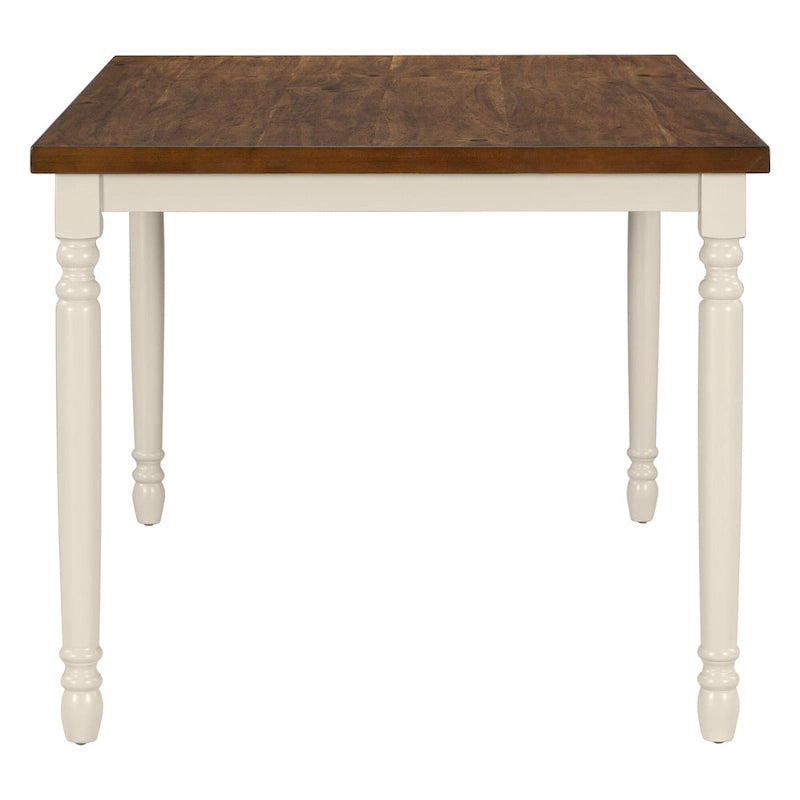 Classic 6-Piece Dining Set Wooden Table and 4 Chairs with Bench