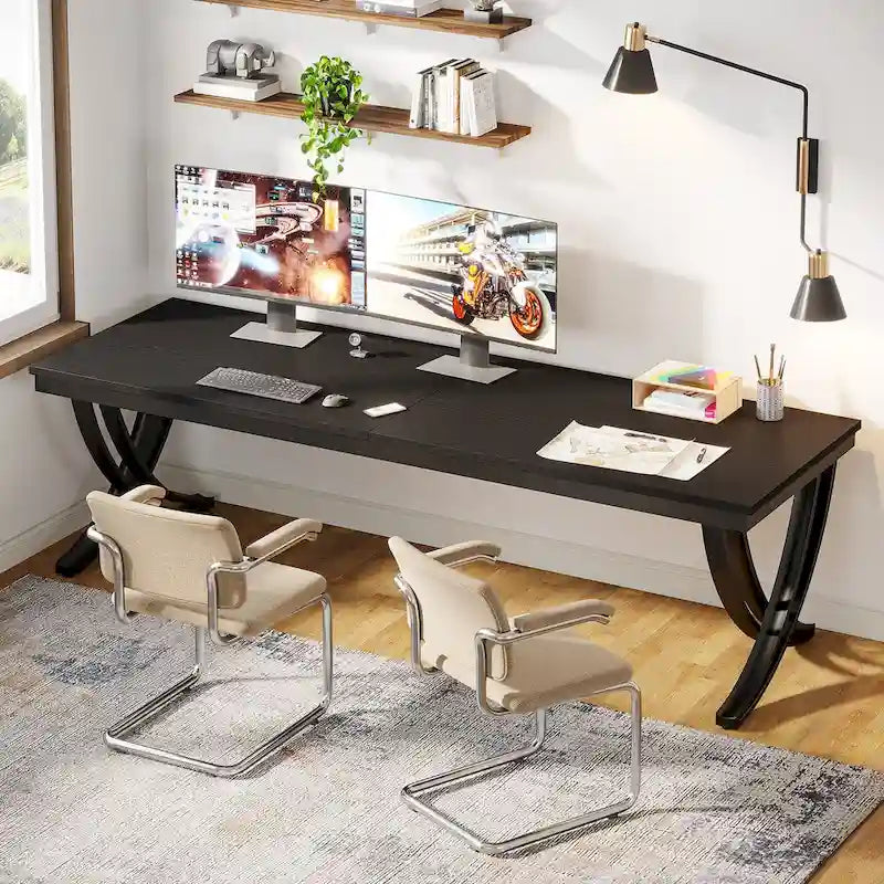 78" Large Computer Desk for Home Office | Minimalist Rectangular Writing Table