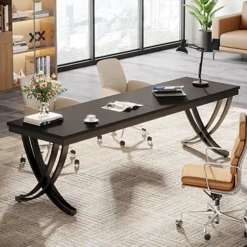 78" Large Computer Desk for Home Office | Minimalist Rectangular Writing Table
