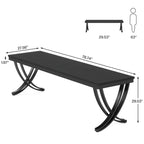 78" Large Computer Desk for Home Office | Minimalist Rectangular Writing Table