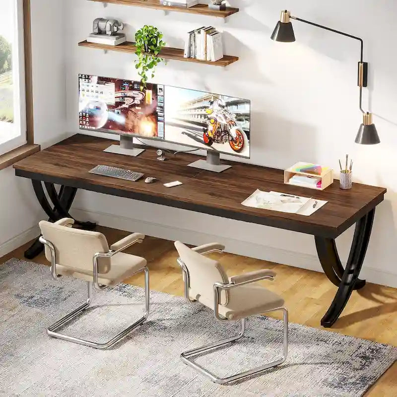 78" Large Computer Desk for Home Office | Minimalist Rectangular Writing Table